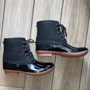 charlotte russe black rain boots